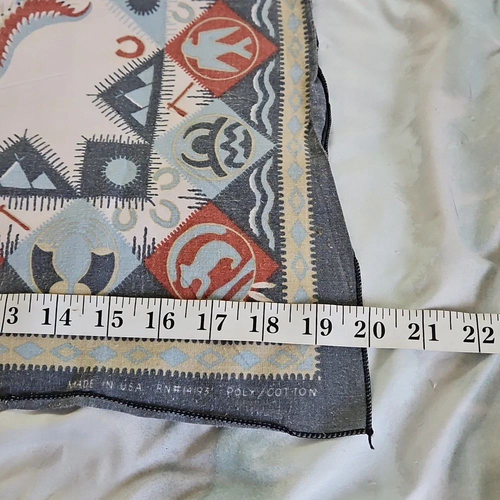 Vintage Southwestern Native American Bandana Made In The USA